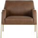 Cybil Vintage Caramel Leather Lounge Chair